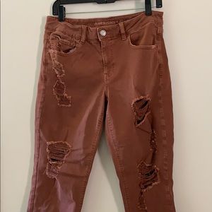 American Eagle Ripped Tomgirl Jeans